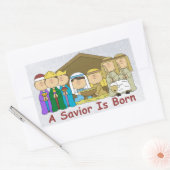 子どもたちの救い主Born Nativity Stickers 長方形シール (封筒)