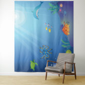 子どもたちの海の背景の下 タペストリー (インサイチュ)