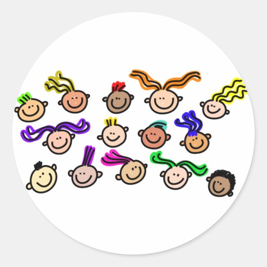 子どもたちの集まり ラウンドシール (正面)