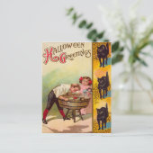 子どもたちはリンゴの黒猫のためにボブリング ポストカード (スタンド正面)