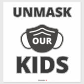 子どもたちをマスク解除する シール (シート)