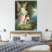 子どもたちを守る美しい守護天使 キャンバスプリント (インサイチュ (寝室))