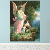 子どもたちを守る美しい守護天使 キャンバスプリント (インサイチュ (ウッドフロア))
