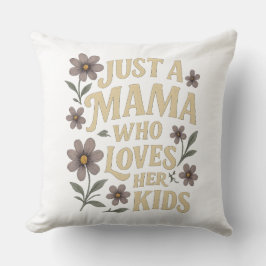 子どもたちを愛するただのママレトロフローラアート クッション