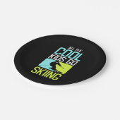 子どもたちカッコいいは皆スキーに行く ペーパープレート (アングル)