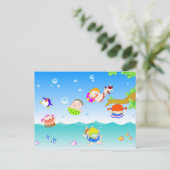 子どもたちスイミング ポストカード (スタンド正面)