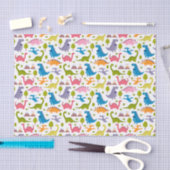 子どもたち可愛いカラフル恐竜 薄葉紙 (クラフト)