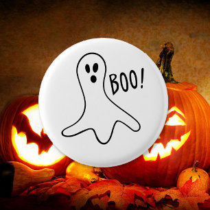 子どもたち可愛い怖いハロウィーンブー幽霊ホワイトラウンド 缶バッジ