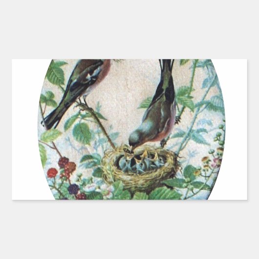 子どもたち大切の子どもたち – 自然の物語 長方形シール (正面)