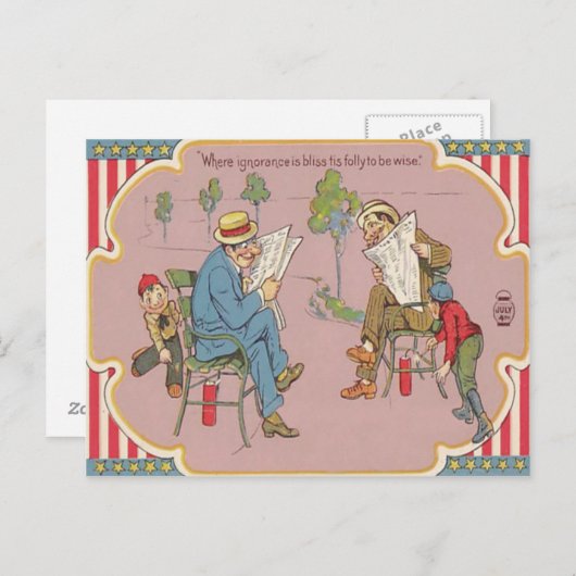 子どもたち男性の花火の爆竹 ポストカード (正面/裏面)