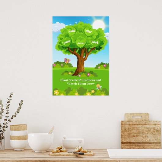 子どもたち親切ポスター ポスター (キッチン)