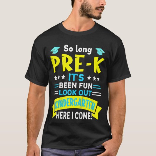 子どもたち長い前Kそのおもしろい幼稚園を見て Tシャツ (正面)