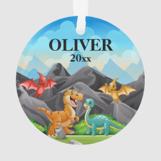 子どもたパーソナライズされたちのクリスマス装飾恐竜 オーナメント