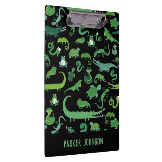 子どもたパーソナライズされたち爬虫類両生動物 クリップボード (右)