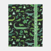 子どもたパーソナライズされたち爬虫類両生動物 フリースブランケット (正面)