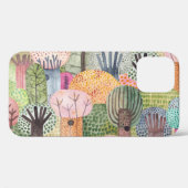子どもっぽい森：かわいい水彩背景。 Case-Mate iPhoneケース (裏面 (横))