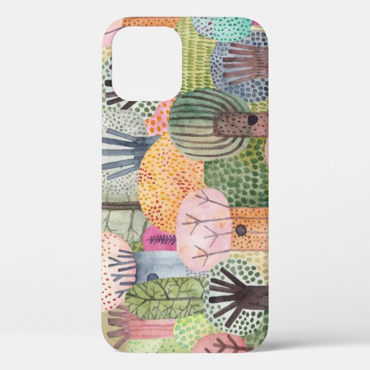 子どもっぽい森：かわいい水彩背景。 Case-Mate iPhoneケース (裏面)