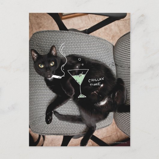 子どもっぽい猫 ポストカード (正面)