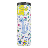 子どもっぽい虎と虹の模様 タンブラー (裏面)