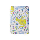 子どもっぽい虎と虹の模様 バスマット (正面縦)