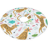 子どもっぽい部族のヒョウ熱帯性模様 ブラッシュドポリエステルツリースカート (アングル)