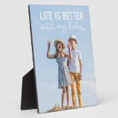 「子どもとの暮らしが良い」親への贈り物 フォトプラーク (側面)