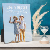 「子どもとの暮らしが良い」親への贈り物 フォトプラーク (側面)