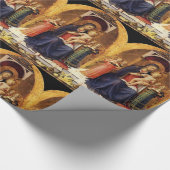 子どもと天使のクリスマスとヴァージン ラッピングペーパー (角)