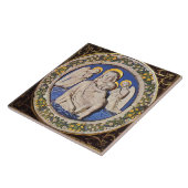 子どもと天使を丸めたヴァージン タイル (側面)