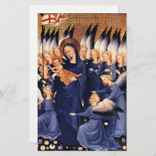 子どもと天使を持つヴァージン 便箋 (正面/裏面)