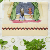 子どもと子ネコちゃんクリスマス|過去記事 キッチンタオル (折り畳み)