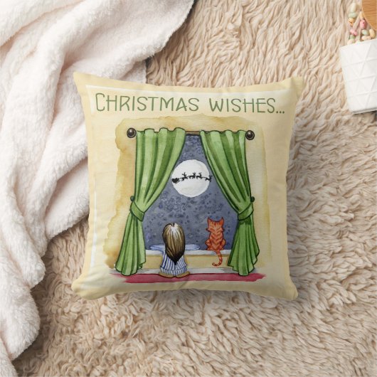 子どもと子ネコちゃんクリスマス|過去記事 クッション (ブランケット)