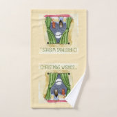 子どもと子ネコちゃんクリスマス|過去記事 バスタオルセット (ハンドタオル)