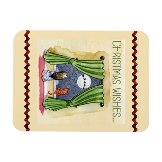 子どもと子ネコちゃんクリスマス|過去記事 マグネット (横)