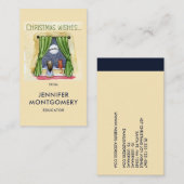 子どもと子ネコちゃんクリスマス|過去記事 名刺 (正面/裏面)