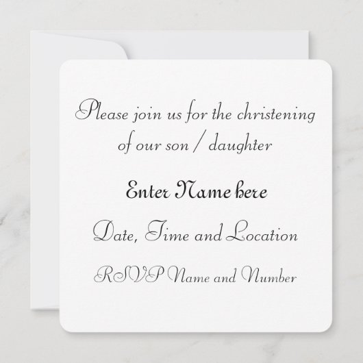 子どもと子羊 招待状 (裏面)