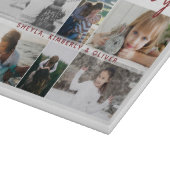 子どもと家族の母親6枚の写真コラージュ カッティングボード (角)