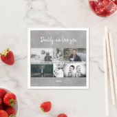 子どもと家族を持つ父のパパ父の日6 スタンダードカクテルナプキン (インサイチュ)