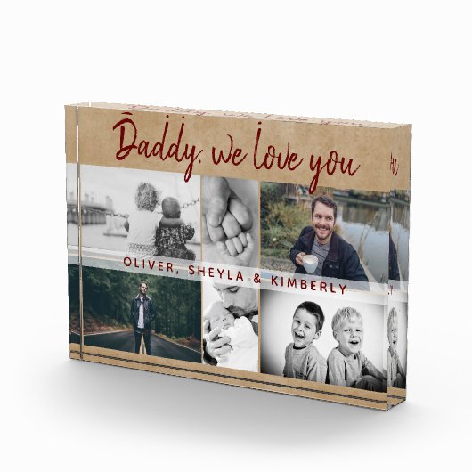 子どもと家族を持つ父のパパ父の日6 フォトブロック (右)