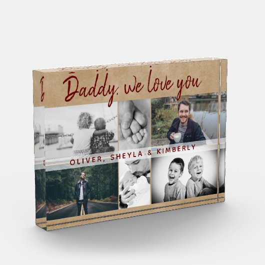 子どもと家族を持つ父のパパ父の日6 フォトブロック (左)