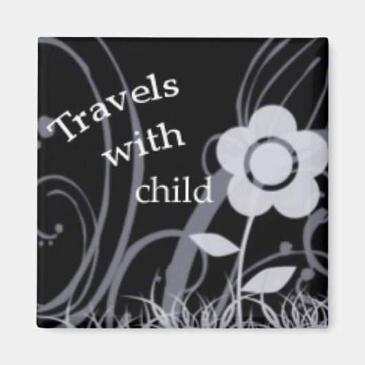 子どもと旅行 マグネット (正面)