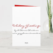 子どもと本物のヴィンテージクリスマスカード シーズンカード (裏面)