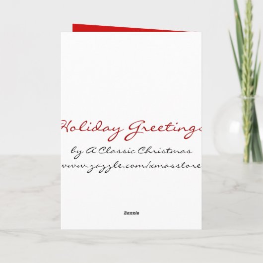 子どもと本物のヴィンテージクリスマスカード シーズンカード (裏面)