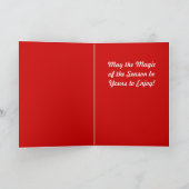 子どもと本物のヴィンテージクリスマスカード シーズンカード (内部)