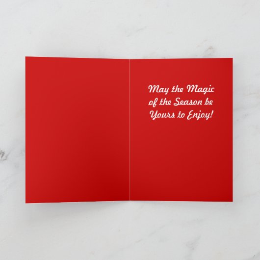 子どもと本物のヴィンテージクリスマスカード シーズンカード (内部)