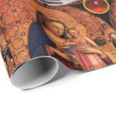 子どもと聖人とのヴァージン，宝石クリスマス ラッピングペーパー (ロールコーナー)