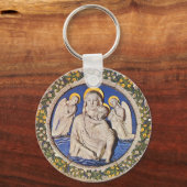 子どもと聖人を持つヴァージン キーホルダー (裏面)