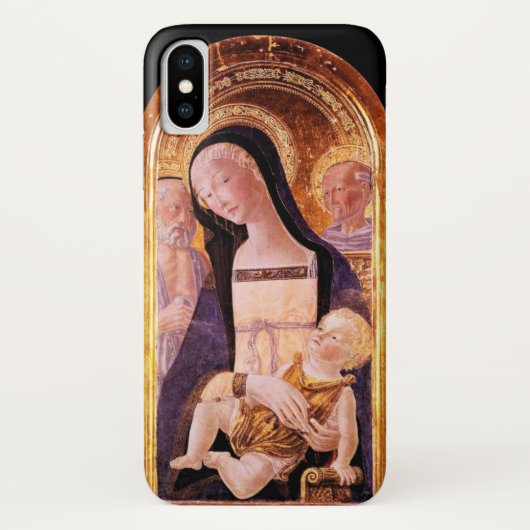 子どもと聖人を持つヴァージン Case-Mate iPhoneケース (裏面)
