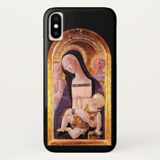子どもと聖人を持つヴァージン Case-Mate iPhoneケース (裏面)