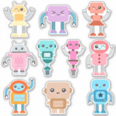 子どもにかわいいロボット シール (正面)